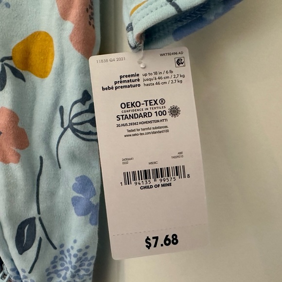 Set of 4 Preemie Baby Girl Outfit and Sleepers - Picture 5 of 8